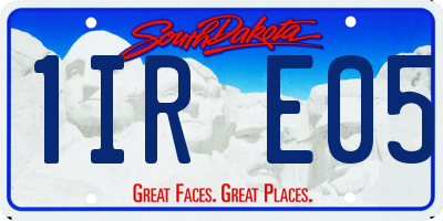 SD license plate 1IRE05