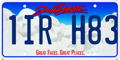 SD license plate 1IRH83