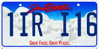 SD license plate 1IRI16