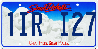 SD license plate 1IRI27