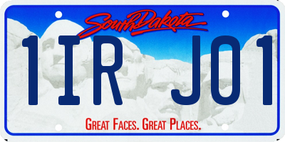 SD license plate 1IRJ01