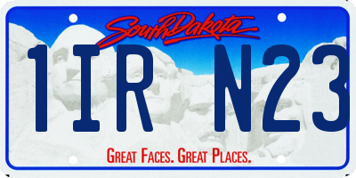 SD license plate 1IRN23
