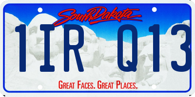 SD license plate 1IRQ13