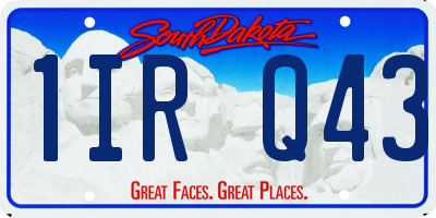 SD license plate 1IRQ43