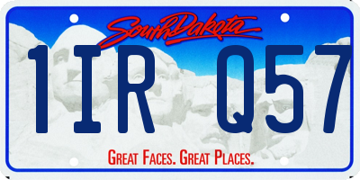 SD license plate 1IRQ57