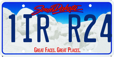 SD license plate 1IRR24