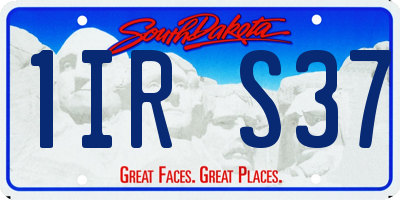 SD license plate 1IRS37