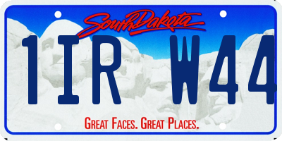 SD license plate 1IRW44