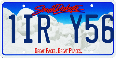 SD license plate 1IRY56