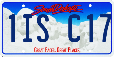 SD license plate 1ISC17