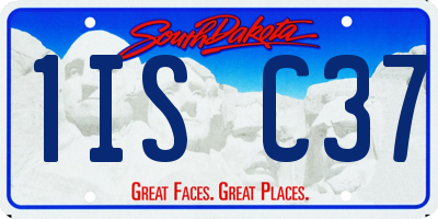 SD license plate 1ISC37