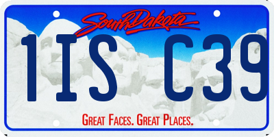 SD license plate 1ISC39