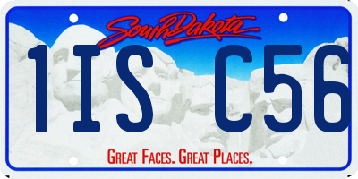 SD license plate 1ISC56