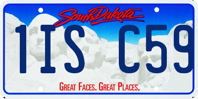 SD license plate 1ISC59