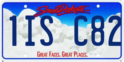 SD license plate 1ISC82