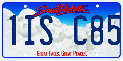 SD license plate 1ISC85