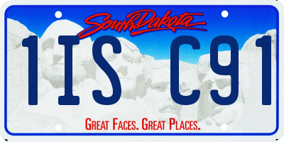 SD license plate 1ISC91