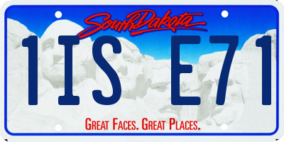 SD license plate 1ISE71