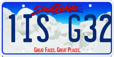 SD license plate 1ISG32