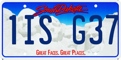 SD license plate 1ISG37