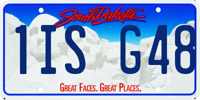 SD license plate 1ISG48