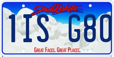SD license plate 1ISG80