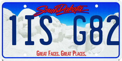 SD license plate 1ISG82