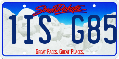 SD license plate 1ISG85