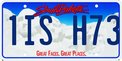 SD license plate 1ISH73