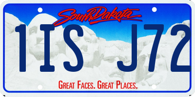 SD license plate 1ISJ72