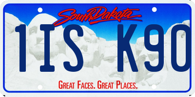 SD license plate 1ISK90