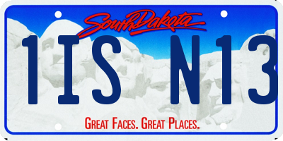 SD license plate 1ISN13