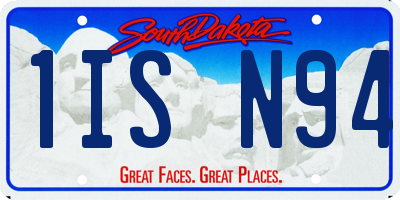 SD license plate 1ISN94
