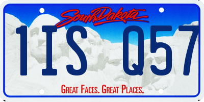 SD license plate 1ISQ57