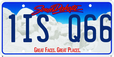SD license plate 1ISQ66