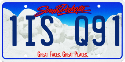 SD license plate 1ISQ91