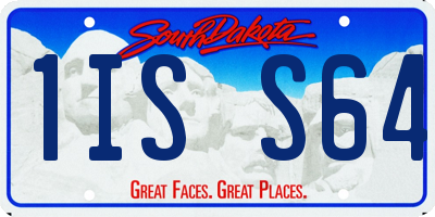 SD license plate 1ISS64
