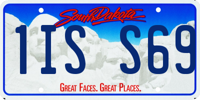 SD license plate 1ISS69