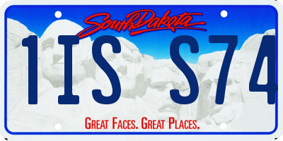 SD license plate 1ISS74
