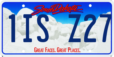 SD license plate 1ISZ27