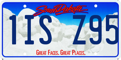 SD license plate 1ISZ95