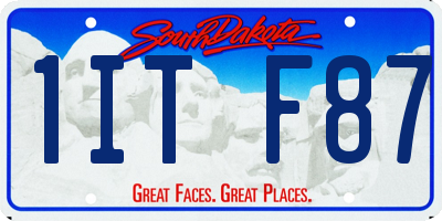 SD license plate 1ITF87