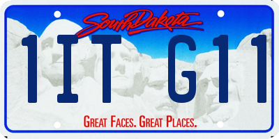 SD license plate 1ITG11