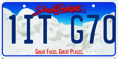 SD license plate 1ITG70