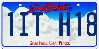 SD license plate 1ITH18