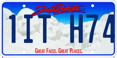 SD license plate 1ITH74