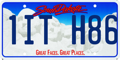 SD license plate 1ITH86