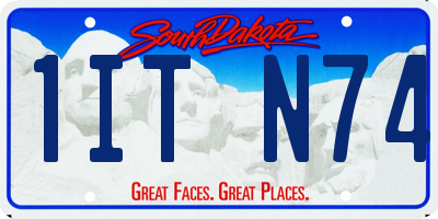 SD license plate 1ITN74