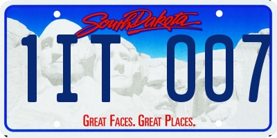 SD license plate 1ITO07