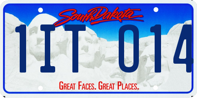 SD license plate 1ITO14
